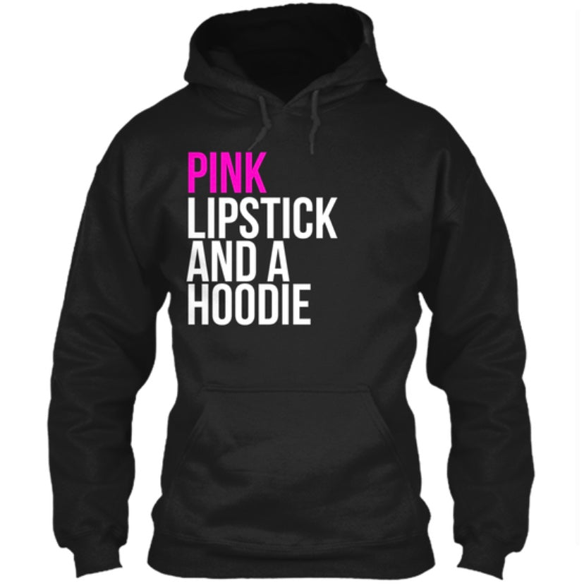 Pink and black discount hoodie