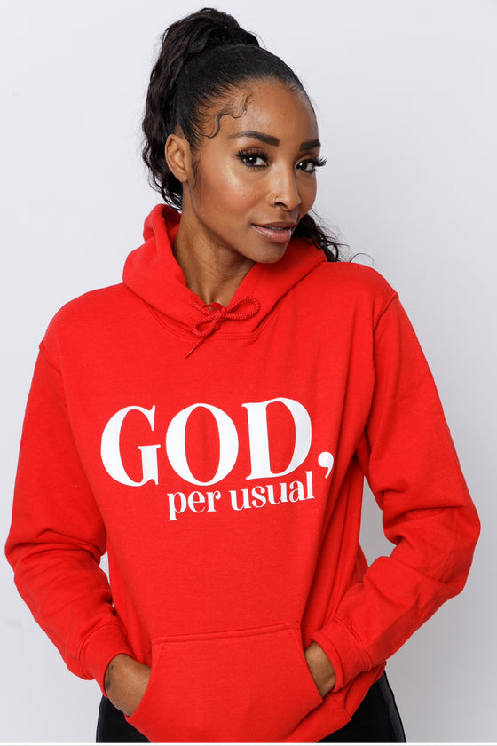 God, Per Usual Hoodie