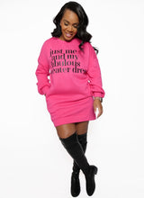 Just Me Sweater Dress - Pink