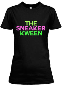 The Sneaker Kween T-Shirt- Black/Neon Pink/Neon Green