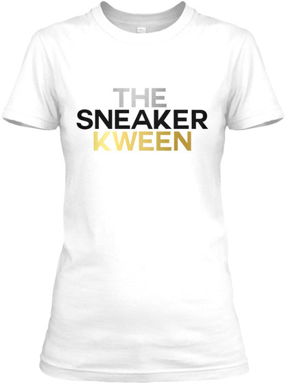 The Sneaker Kween T-Shirt - White/Crome