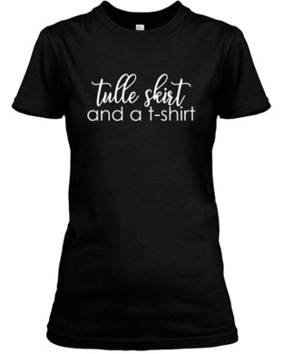 Tulle Skirt and a T-Shirt - Black