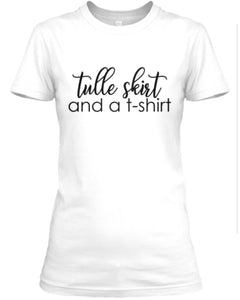 Tulle Skirt and a T-Shirt - White