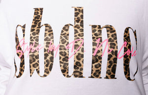 SBDNC Signature Hoodie - White/Leopard/Pink