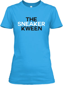 The Sneaker Kween Tee - Carolina Blue/Black/White