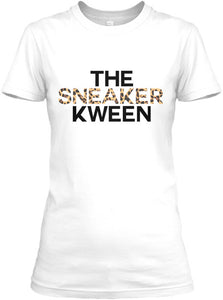 The Sneaker Kween Tee - White/Leopard