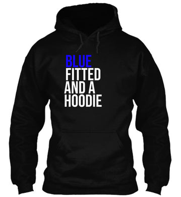 Blue Fitted And A Hoodie (Hoodie) - Black