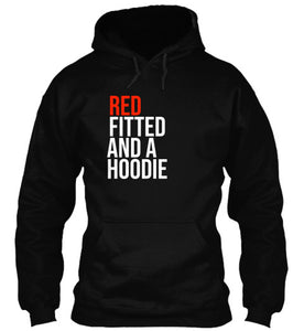 Red Fitted and a Hoodie (Hoodie) - Black