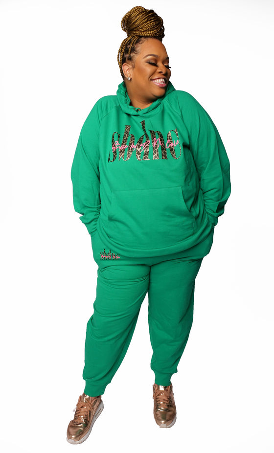 SBDNC Signature Plus Jogger - Green/Leopard